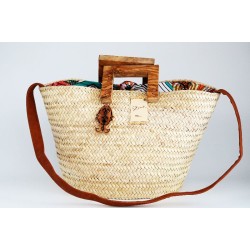 Couffin artisanal avec touche bois Couffin artisanal avec touche bois