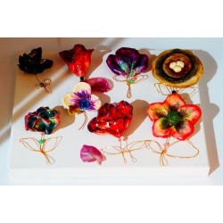 Broche fleur artisanale Broche fleur artisanale
